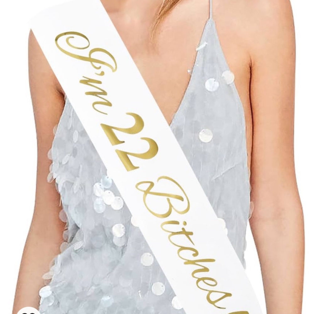 22 birthday sash